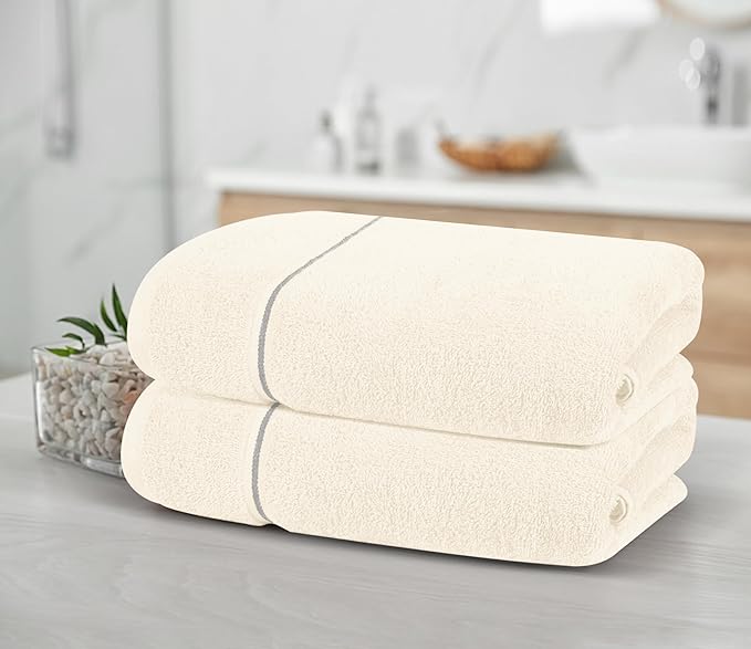 2 Pack Oversized Bath Towel Set 28x55 inches, Large Bath Towels, Ultra Absorbant Compact Quickdry & Lightweight Towel, Ideal for Gym Travel Camp Pool